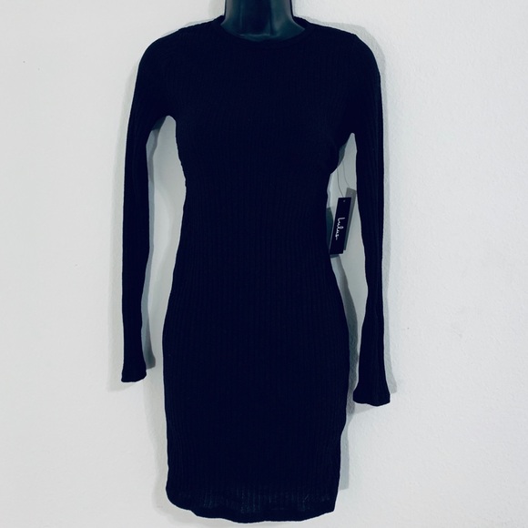 Lulus Dresses & Skirts - LULU Open Back Bodycon Sweater Dress